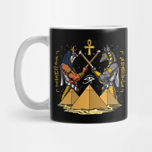 Ancient Egyptian Gods Horus Anubis Mug